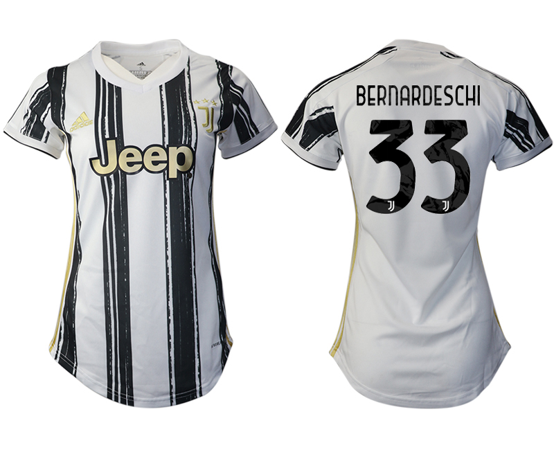Women 2020-2021 Juventus home aaa version #33 white Soccer Jerseys